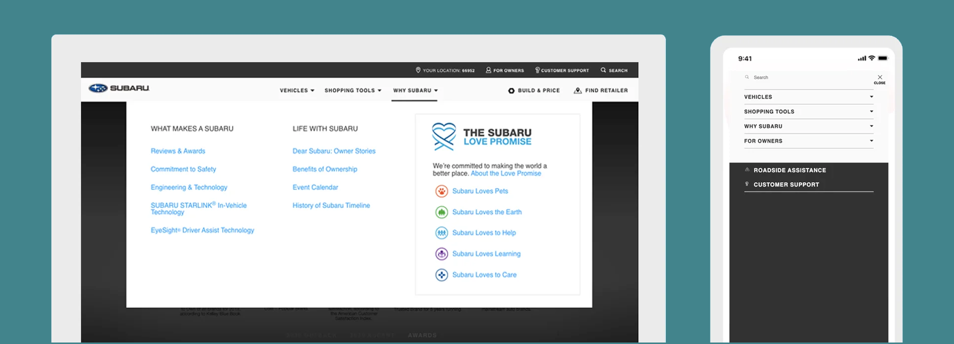 Subaru Global Site Redesign